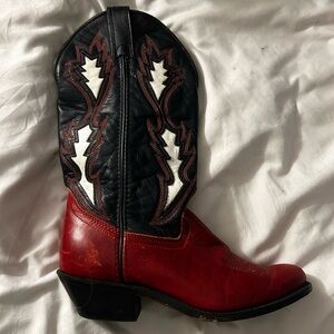 Laredo Red and Black Heeled Boots
